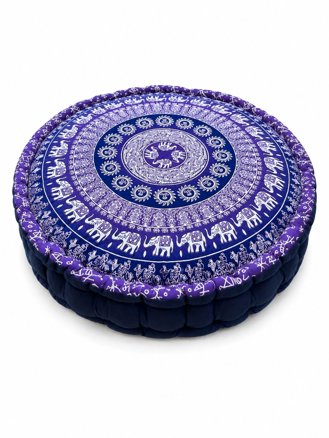 Yoga/Meditation/Support Cushion - Purple Mandala Elephant Print Yoga/Meditation/Support Cushion - Purple Mandala Elephant Print