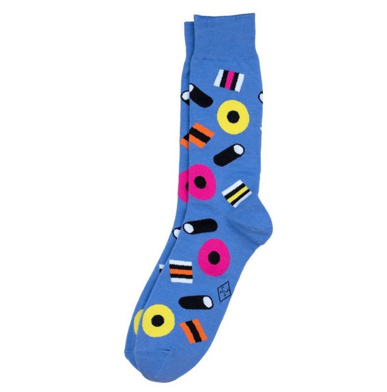 Joe Cool Liquorice Allsorts Blue Socks M-L
