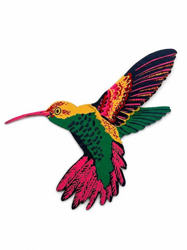 East End Press Handprinted Hummingbird Greetings Card