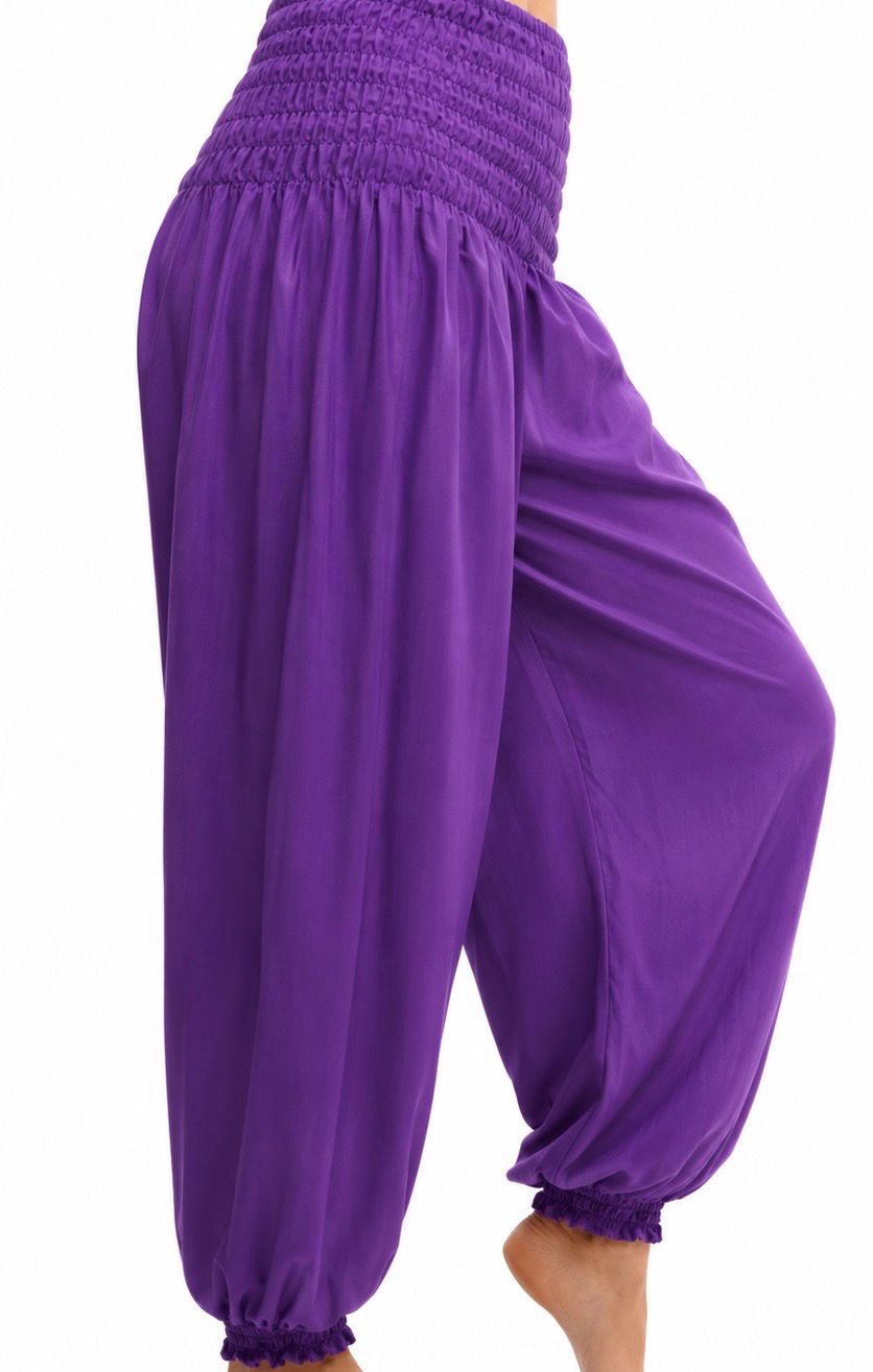 Plain Print Organic Cotton Genies - Purple