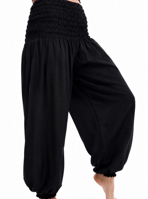 Plain Print Organic Cotton Genies - Black