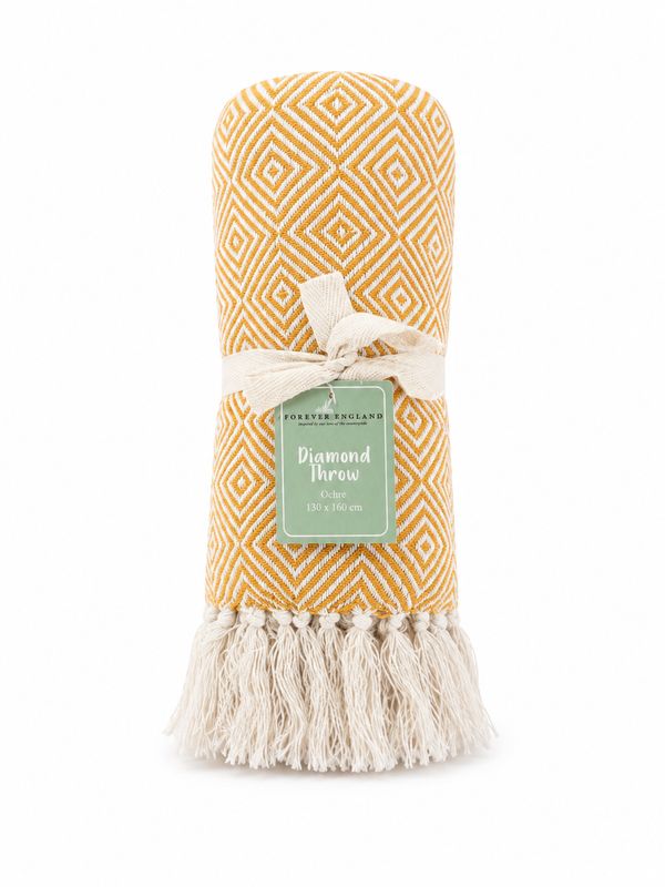 Forever England Ochre Throw - 130 X 160cm