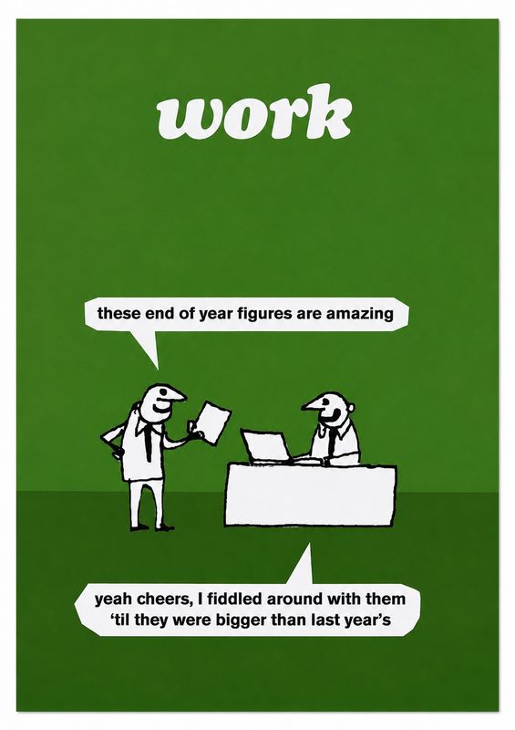 Work End Of Year Figures Card