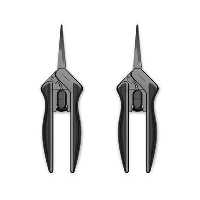 Stainless Steel Pruning Shear, Ergonomic Lightweight, 6.6” Straight Blades, 2-Pack