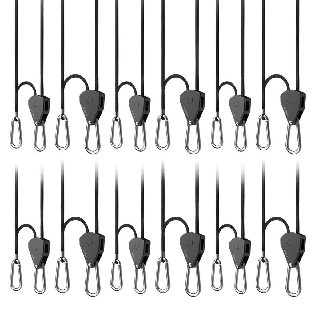 Heavy-Duty Adjustable Rope Clip Hanger, Six Pairs Heavy-Duty Adjustable Rope Clip Hanger, Six Pairs