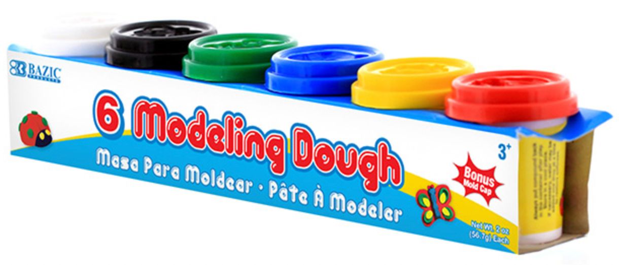 2 Oz. Multi Color Modeling Dough 6/Pack (24/cs)