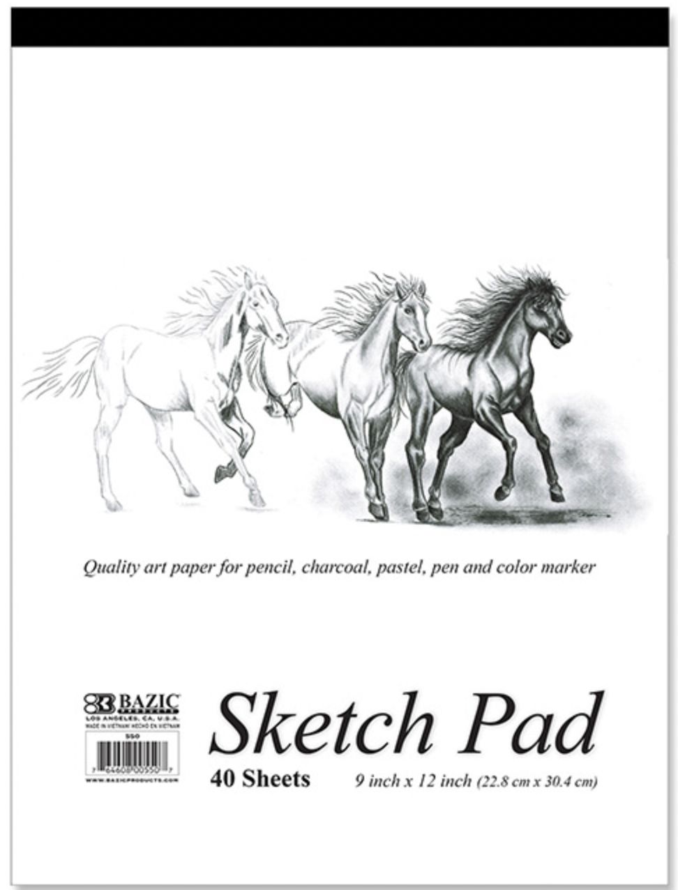 40 Ct. 9" X 12" Sketch Pad (48/cs)
