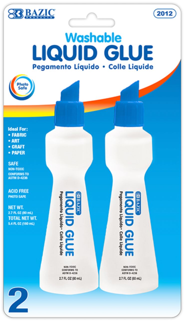 2.7 FL OZ (80 mL) Stationery Clear Glue 2/Pack (24/cs)