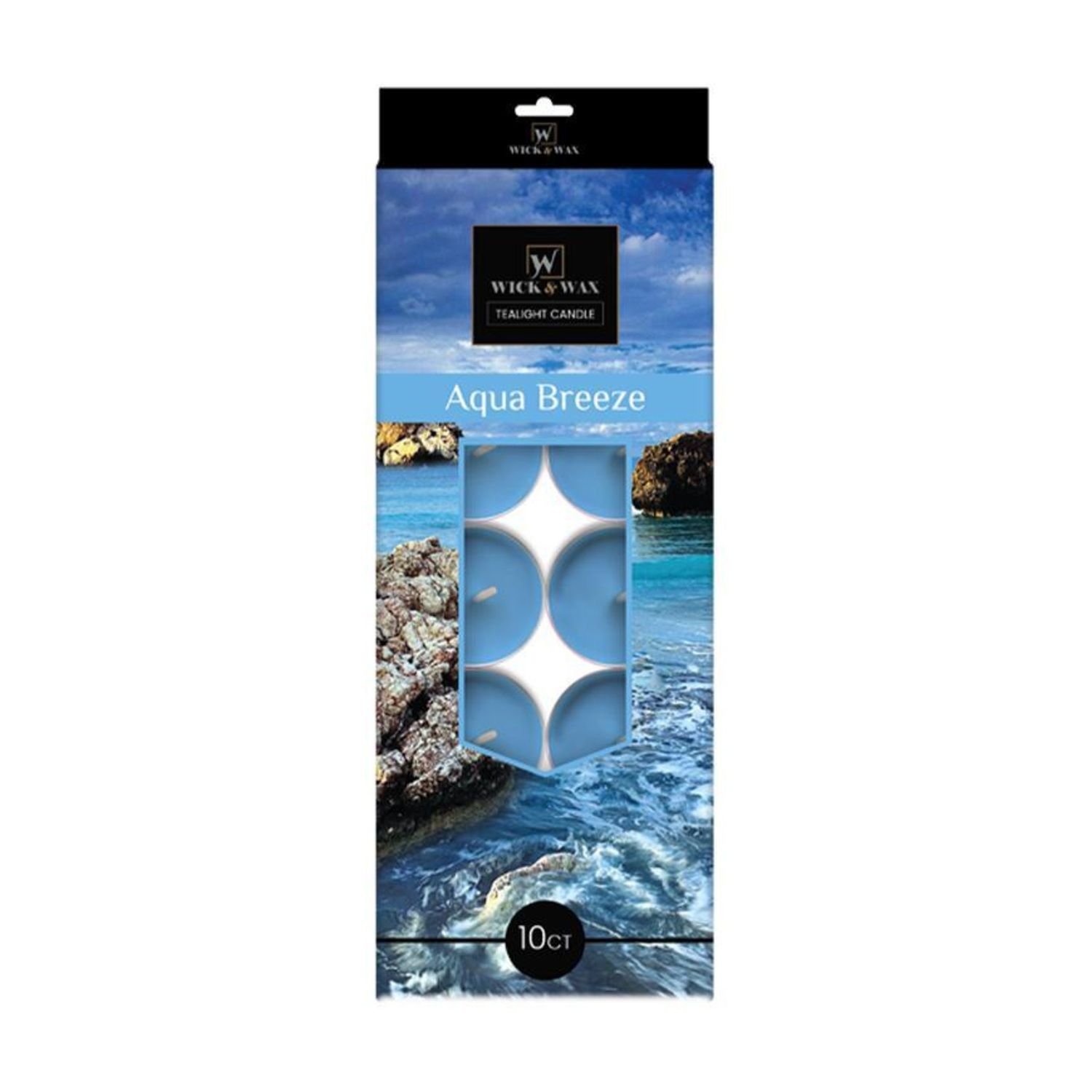 10Ct Tealight Aqua Breeze {87015} (12/cs)