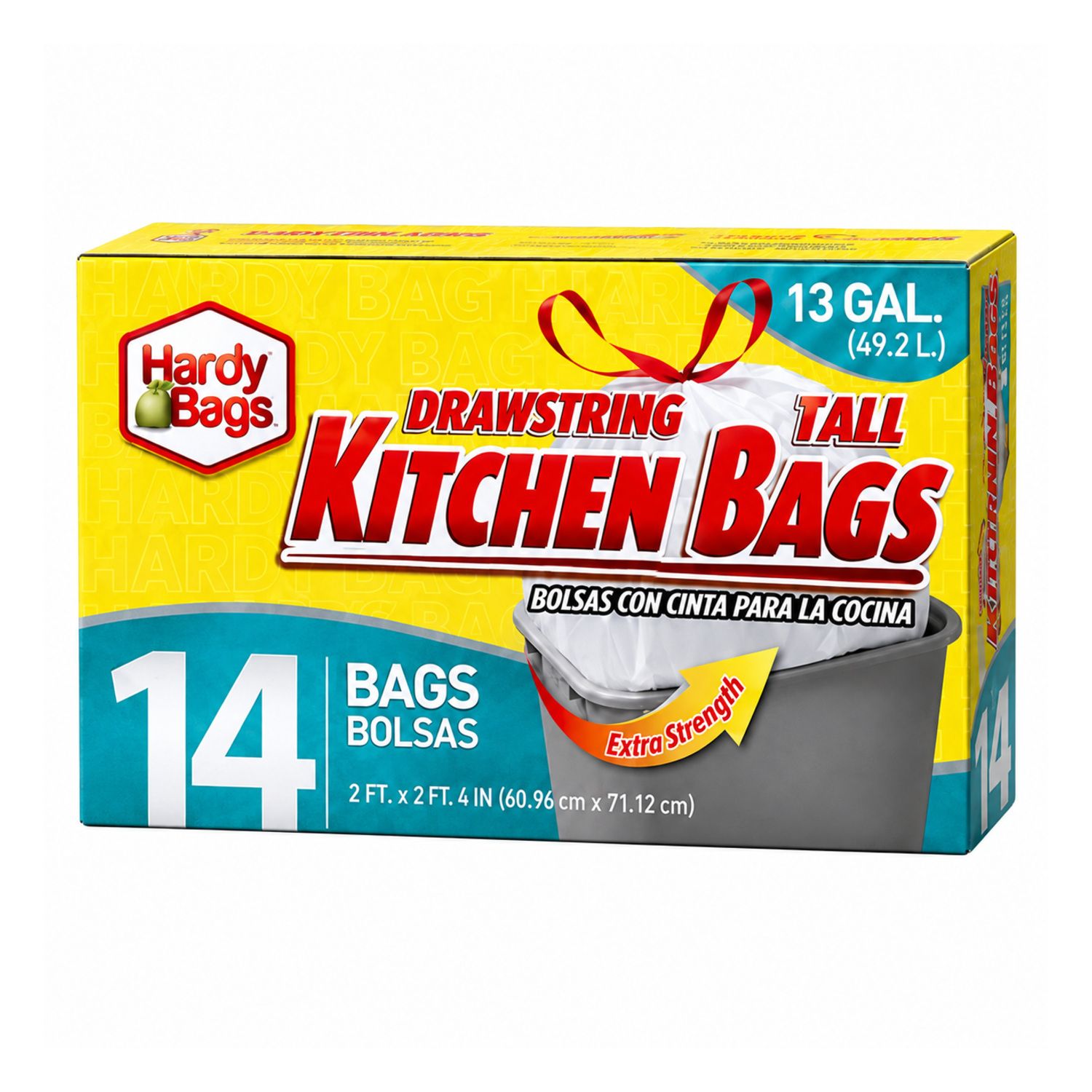 14Ct Hardy Bag13Gal D.S Whte Trsh Bag {IN00603} (24/cs)