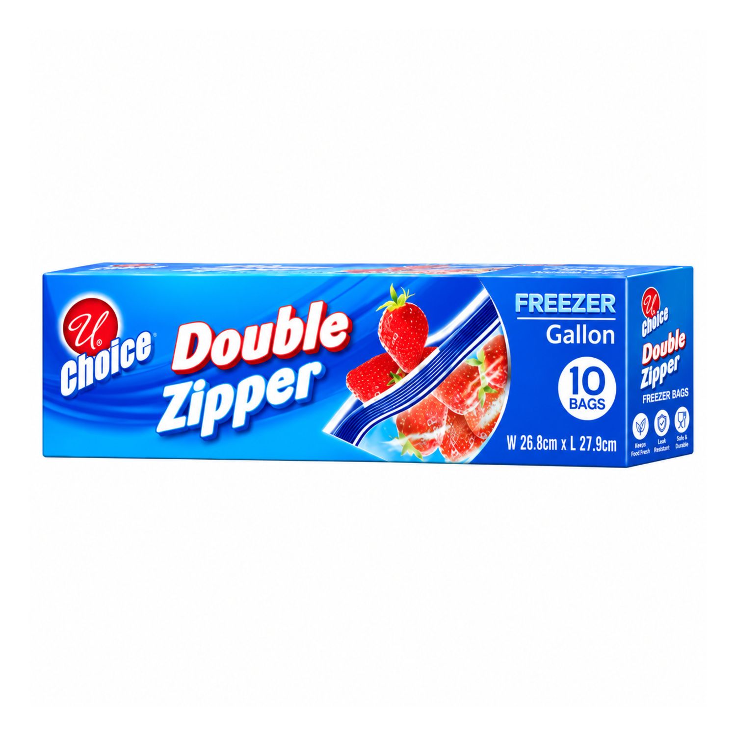 10Ct Double Zip Gallon Freezer Bags {CN91212} (24/cs)