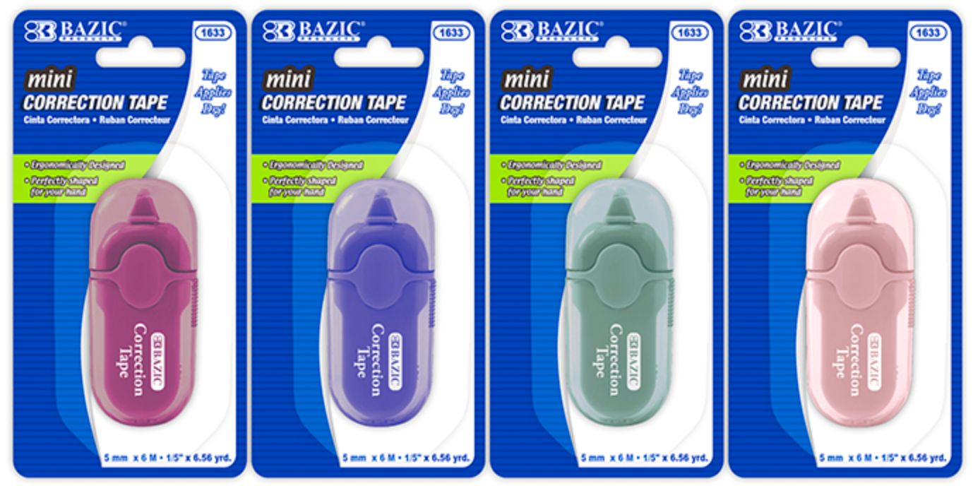 5 mm x 236" Mini Correction Tape with Protective Cap (24/cs)