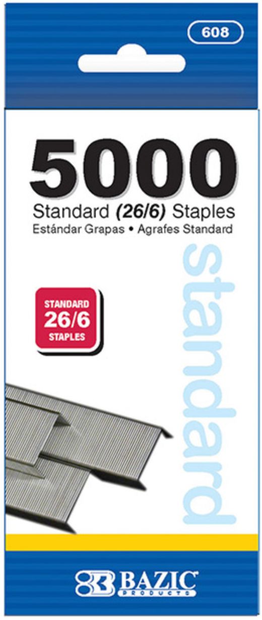 5000 Ct. Standard {26/6} Staples (24/cs)