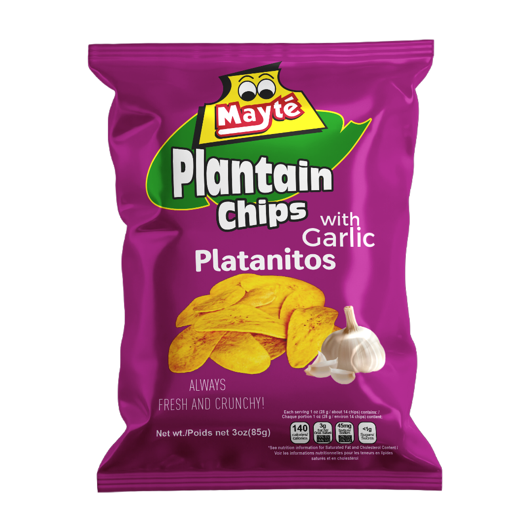 Mayte Plantain Garlic Chips 3oz (30/cs)