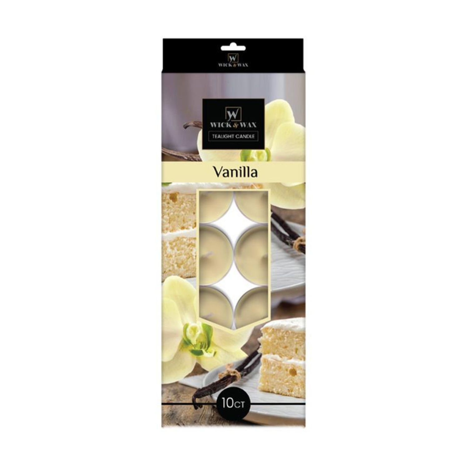 10Ct Tealight Candle Vanilla {86018} (12/cs)