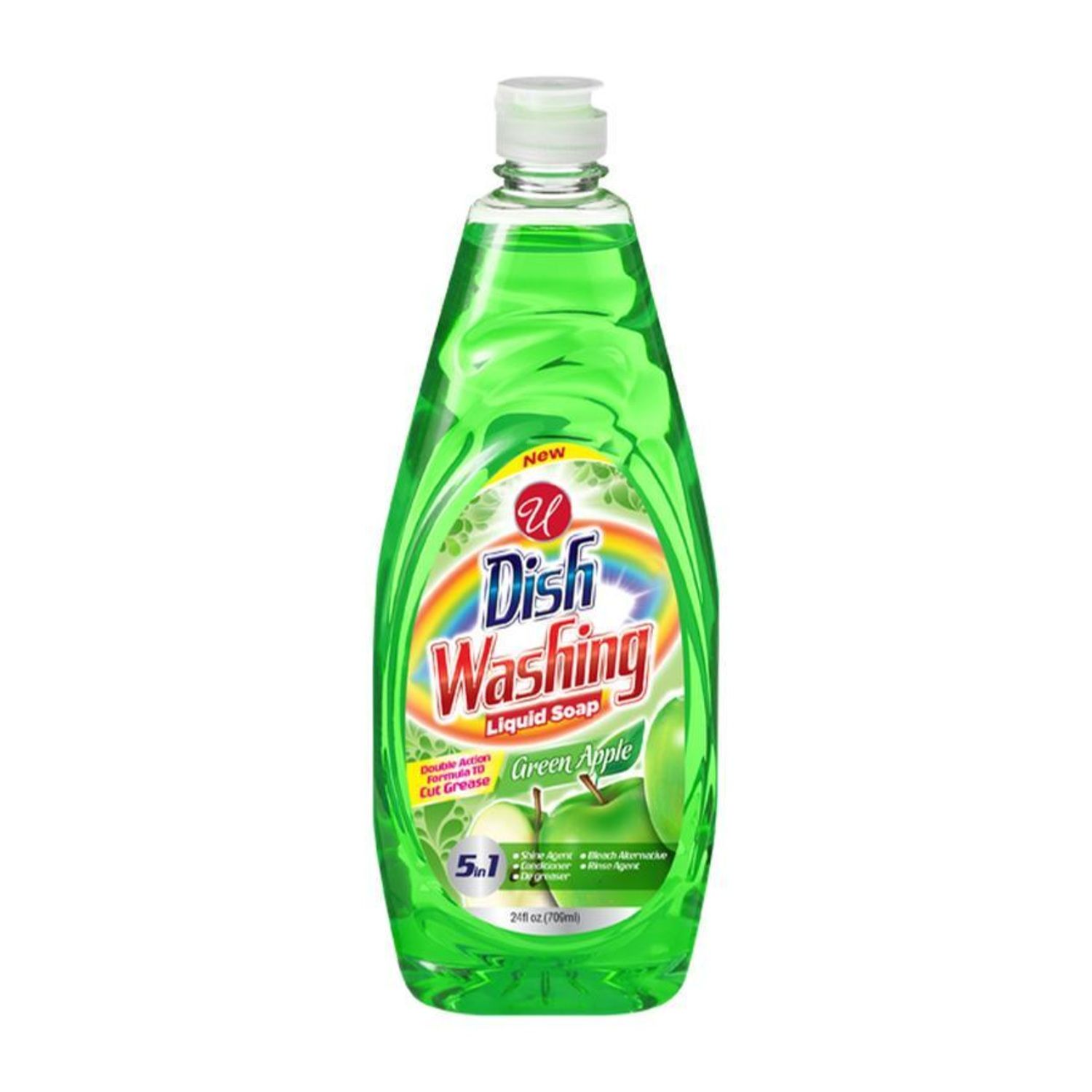 24Oz Dish Washing Liq Green Apple {10007} (12/cs)