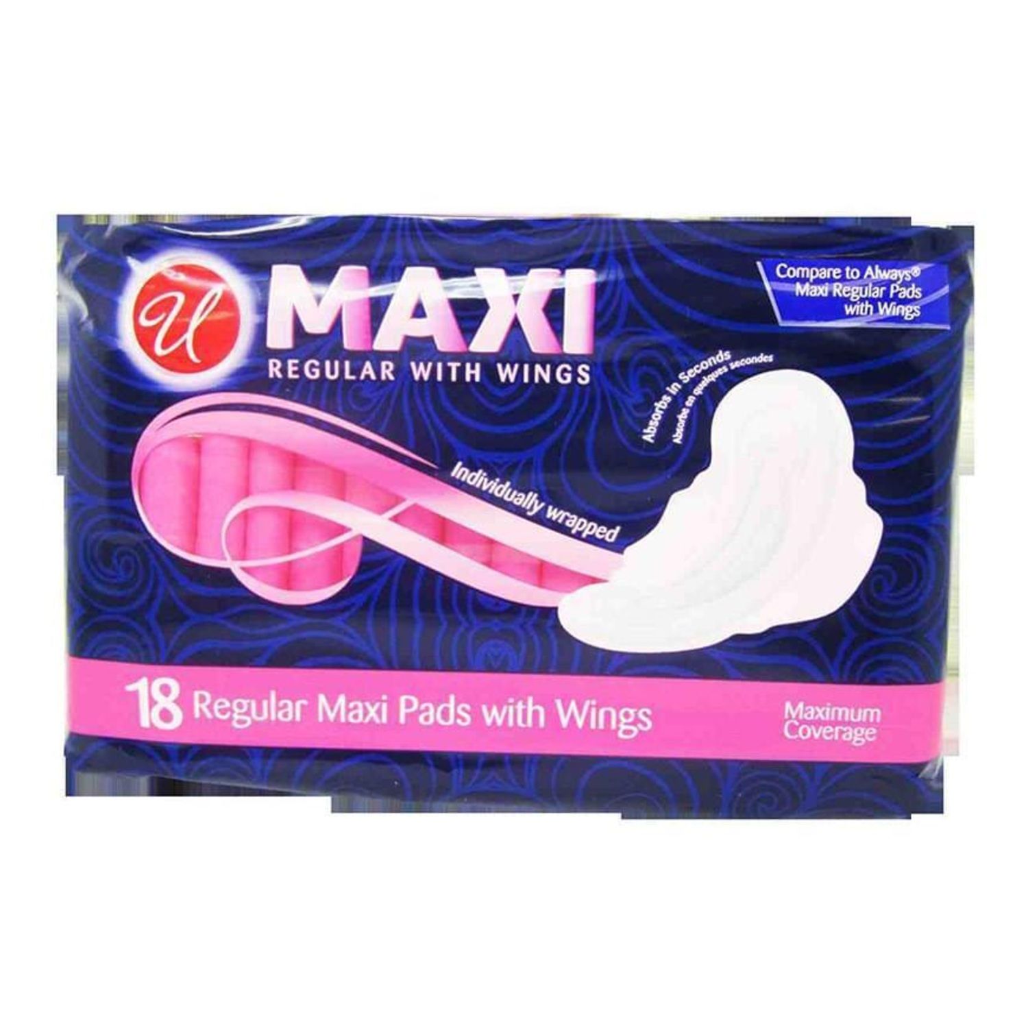 18 Ct Maxi Regular With Wings Ind.Wrapped {82629} (24/cs)