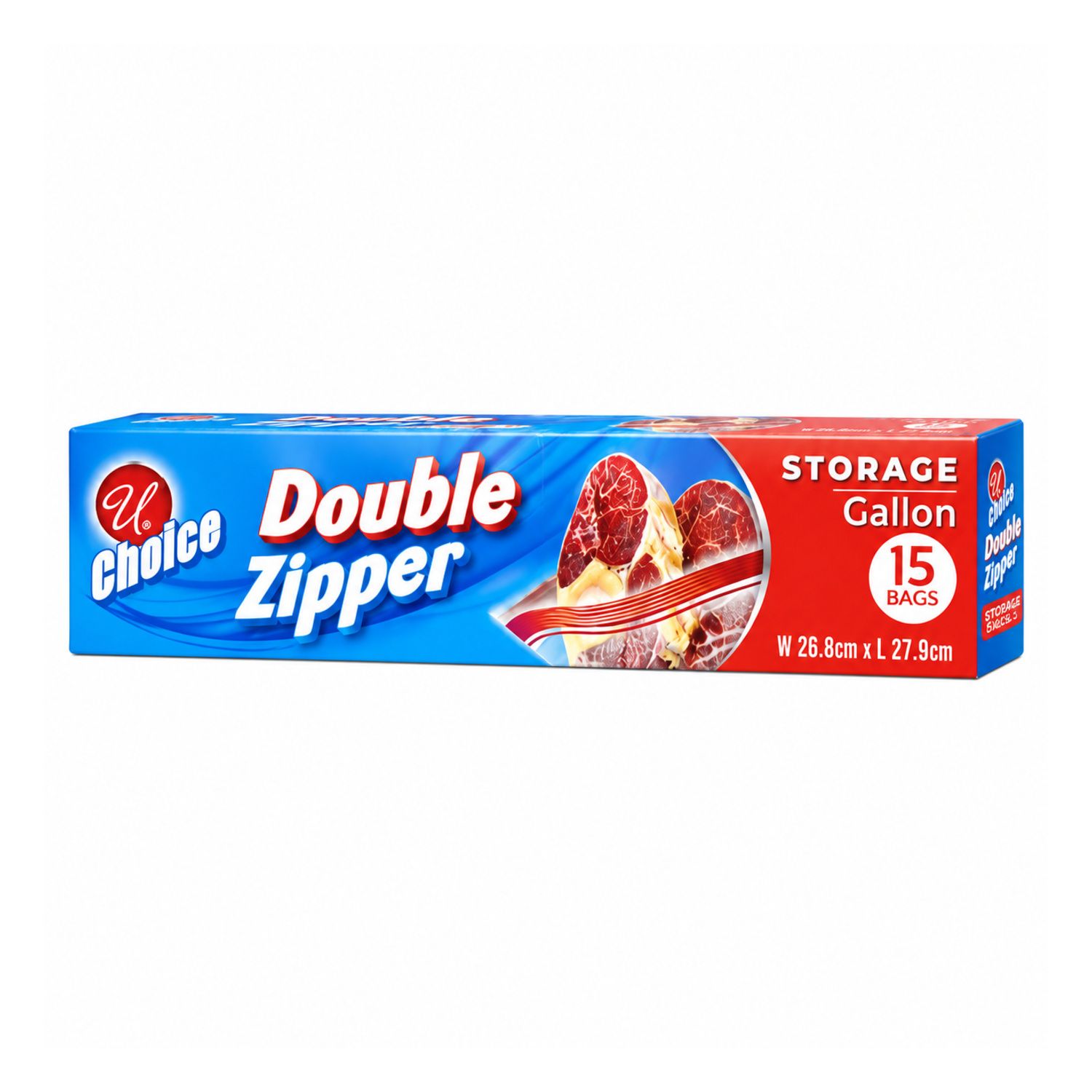 15Ct Double Zip Gallon Storage Bags {CN91210} (24/cs)