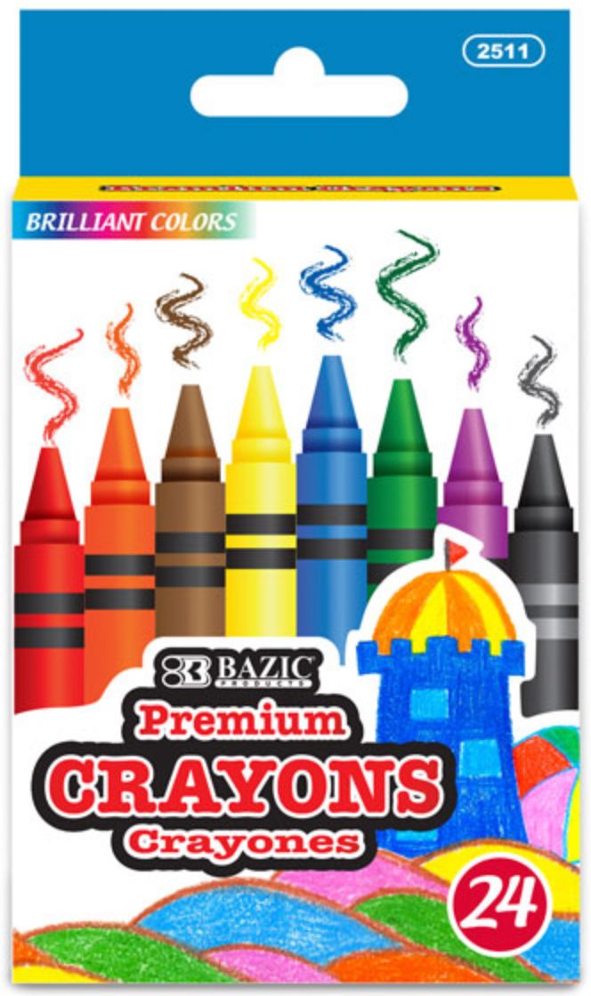 24 Color Premium Crayons (24/cs)