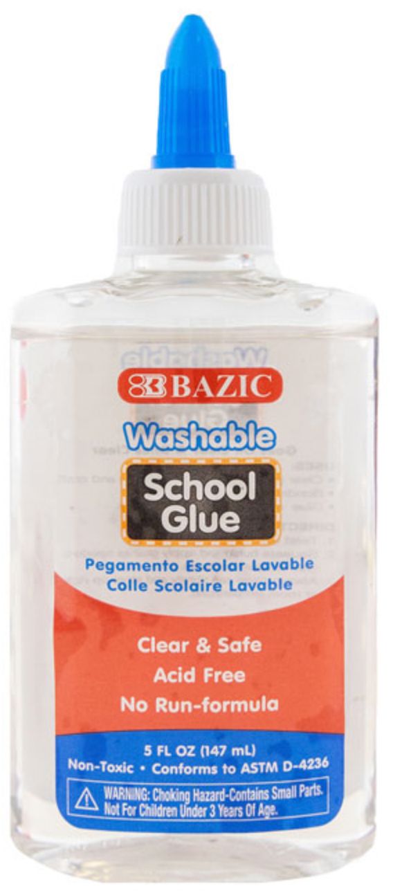 5 FL OZ (147 mL) Washable Clear School Glue (48/cs)