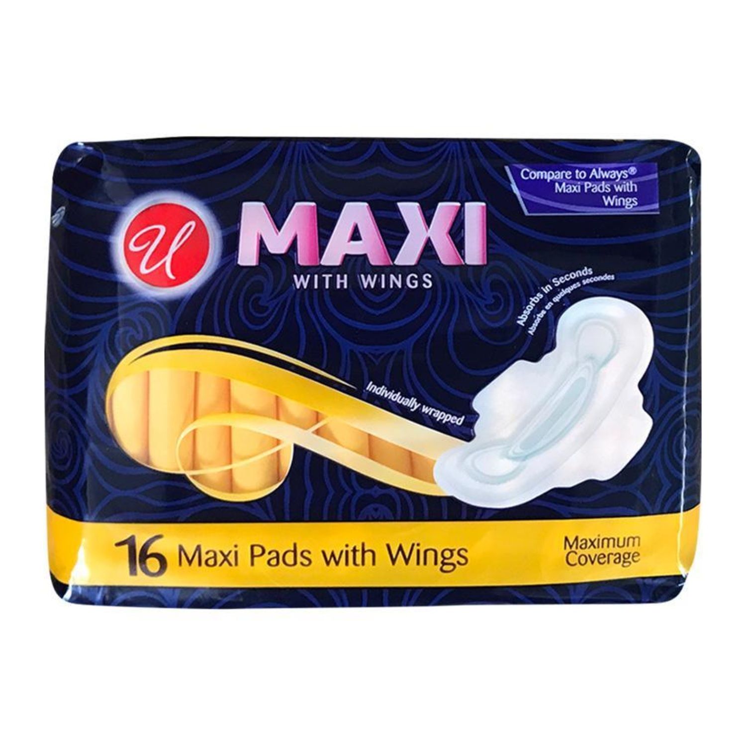 16 Ct Maxi With Wings Ind.Wrapped {82630} (24/cs)