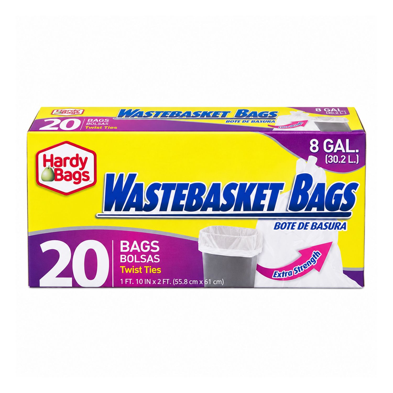 20Ct Hardy Bag 8Gal Trash Bag {IN23060} (24/cs)