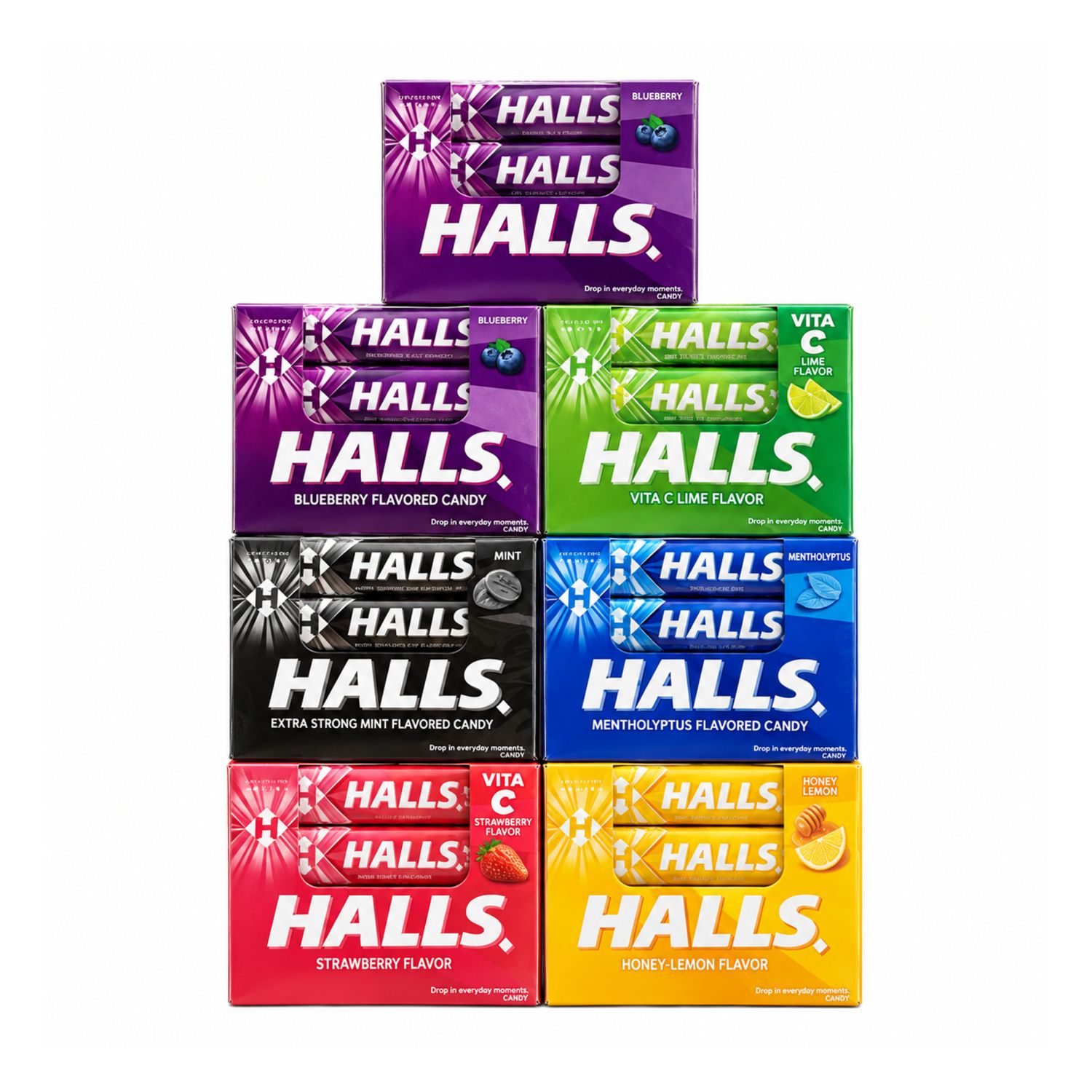 34G 12Ct X 20 Halls 6 Mix Flovrs {900388-6} (240/cs)