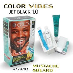 Permanent Mustache &amp; Beard Color Creme - Jet Black (12/cs)