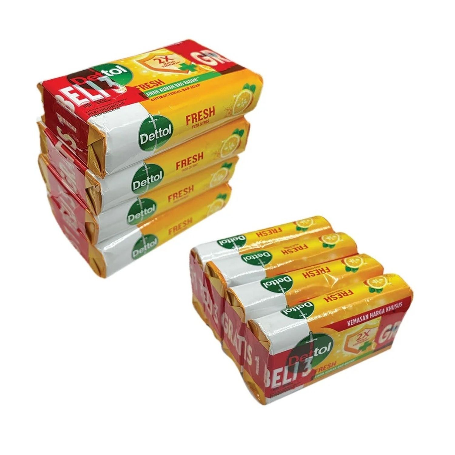 3pk 100gr Dettol Bar Soap- Fresh (48/cs)
