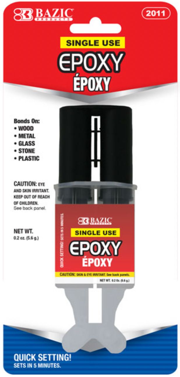 0.2 oz (5.6g) Quick Setting Epoxy Glue w/ Syringe Applicator (24/cs)