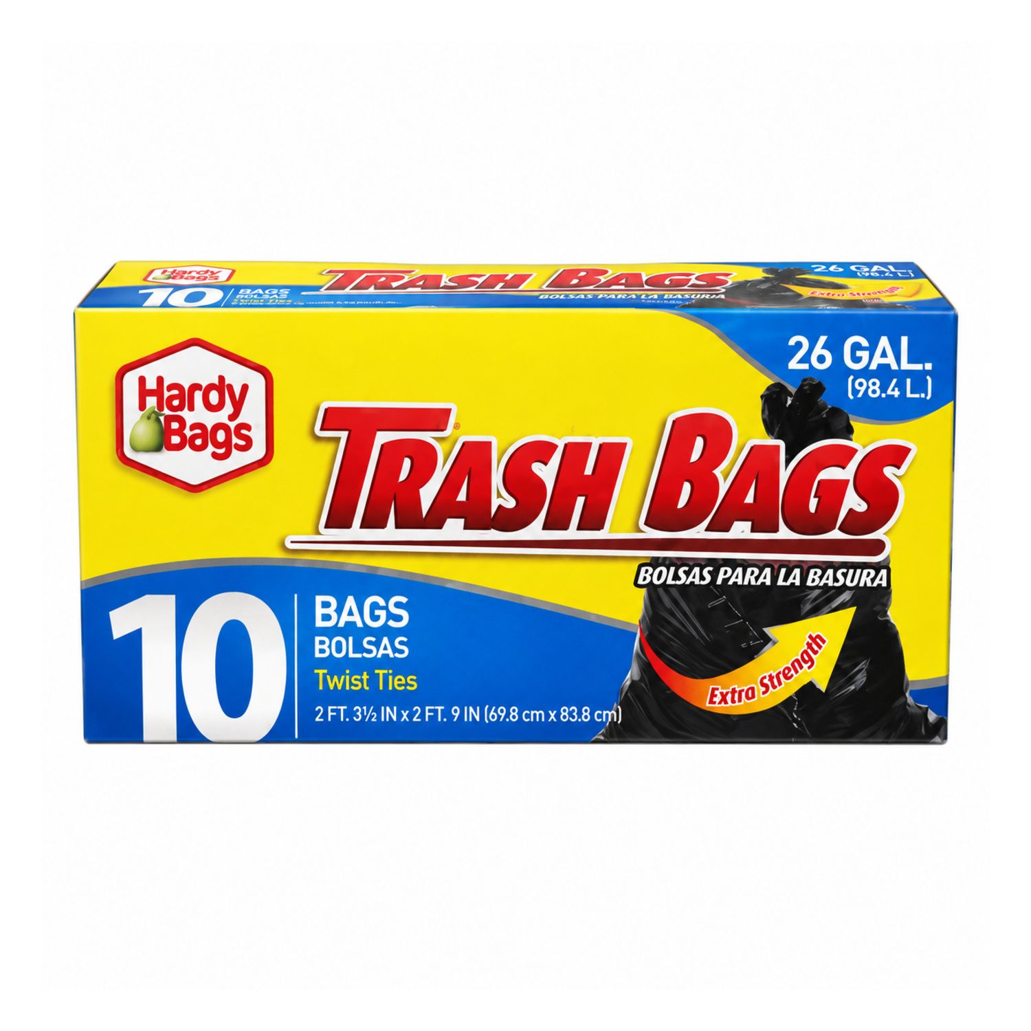 10Ct Hardy Bag 26Gal Black Trash Bag {IN00057} (24/cs) 10Ct Hardy Bag 26Gal Black Trash Bag {IN00057} (24/cs)
