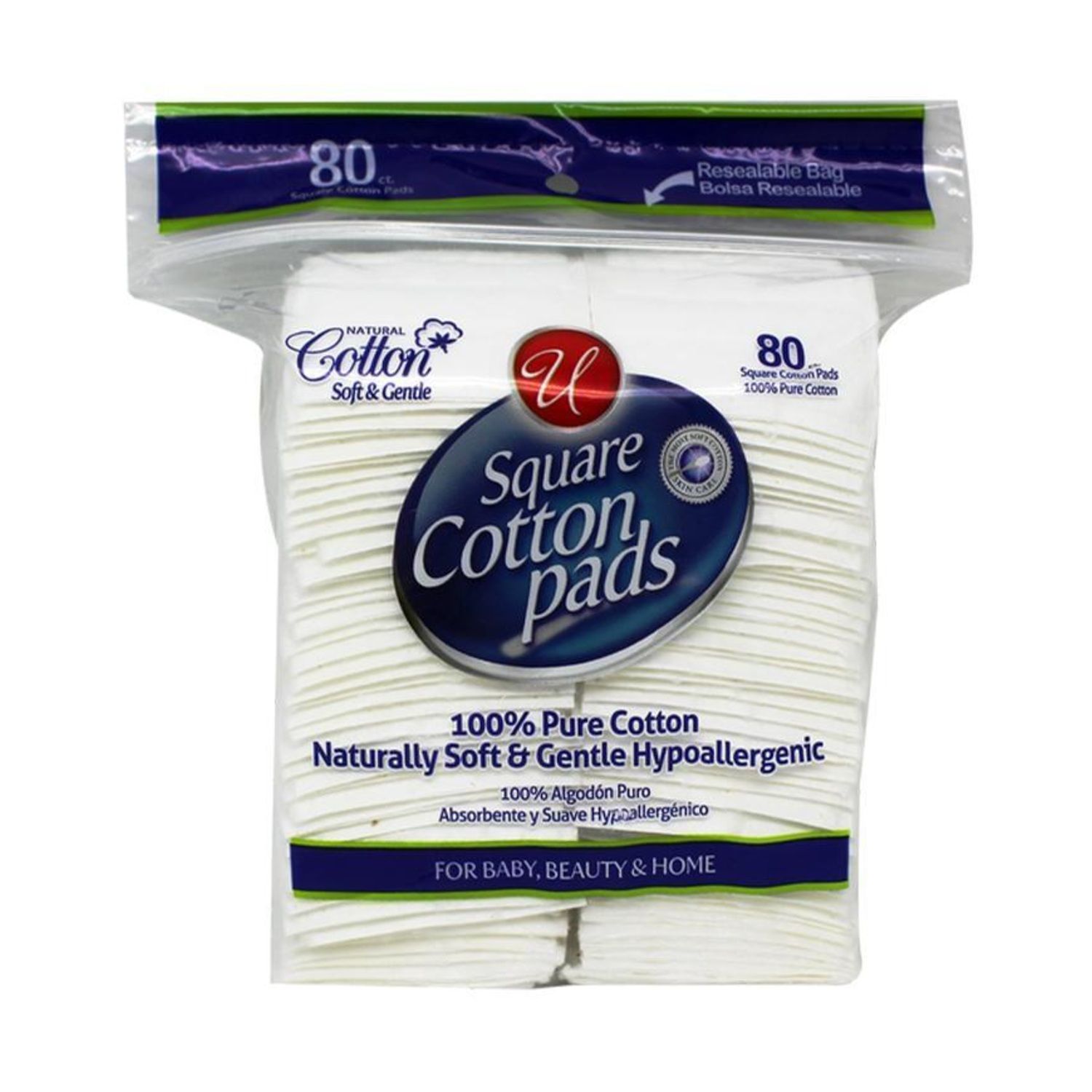 80Ct Cotton Square Pads {86221} (48/cs)