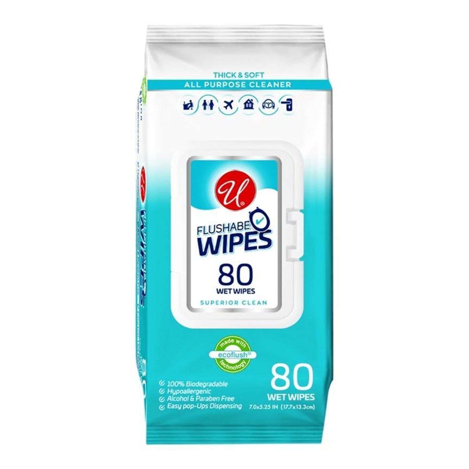 80Ct Flushable Toilet Wipes {55599} (24/cs)