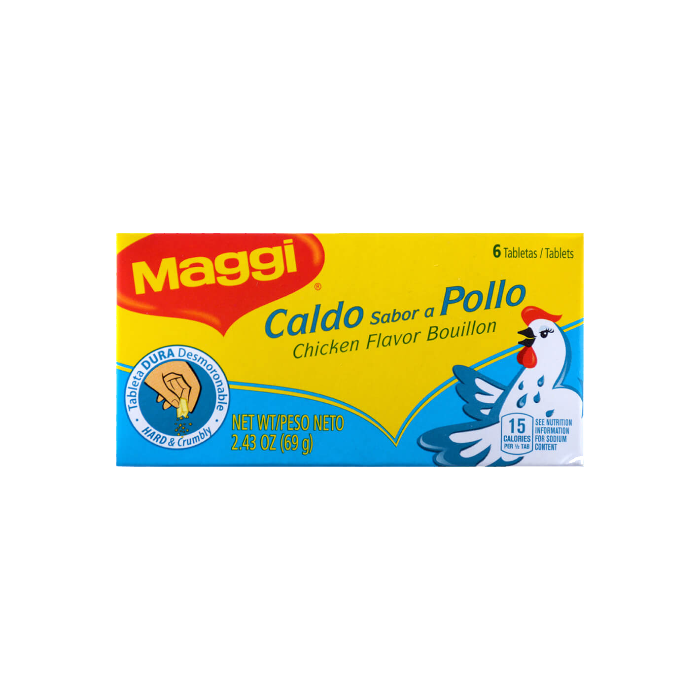 Maggi 2.43oz Chicken cubes 6 Tablets (48/cs)