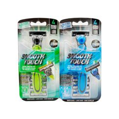 4Pk Smooth Touch Razor Triple + 4 Cartridge (12/cs)