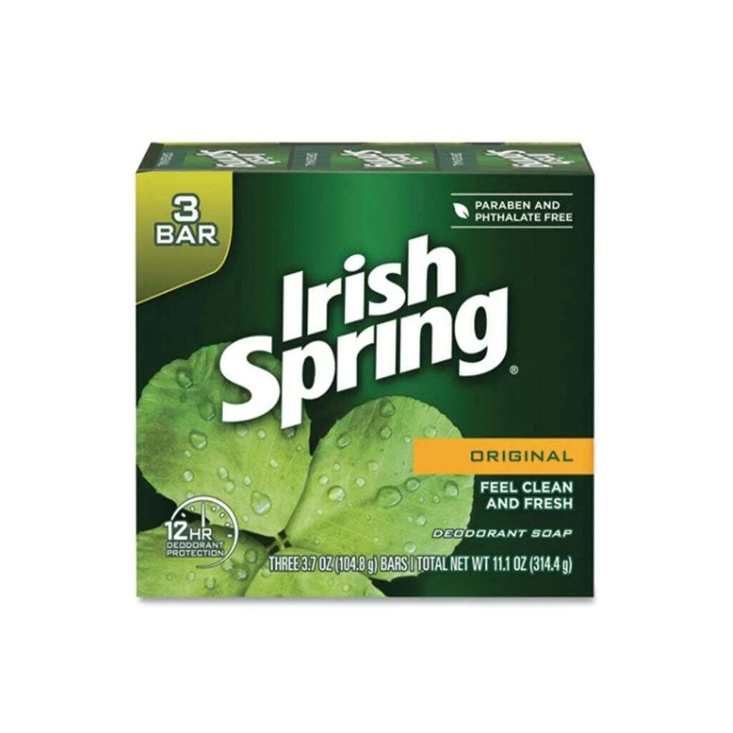 3pk. Irish Spring Bar Soap- Original (18/cs)