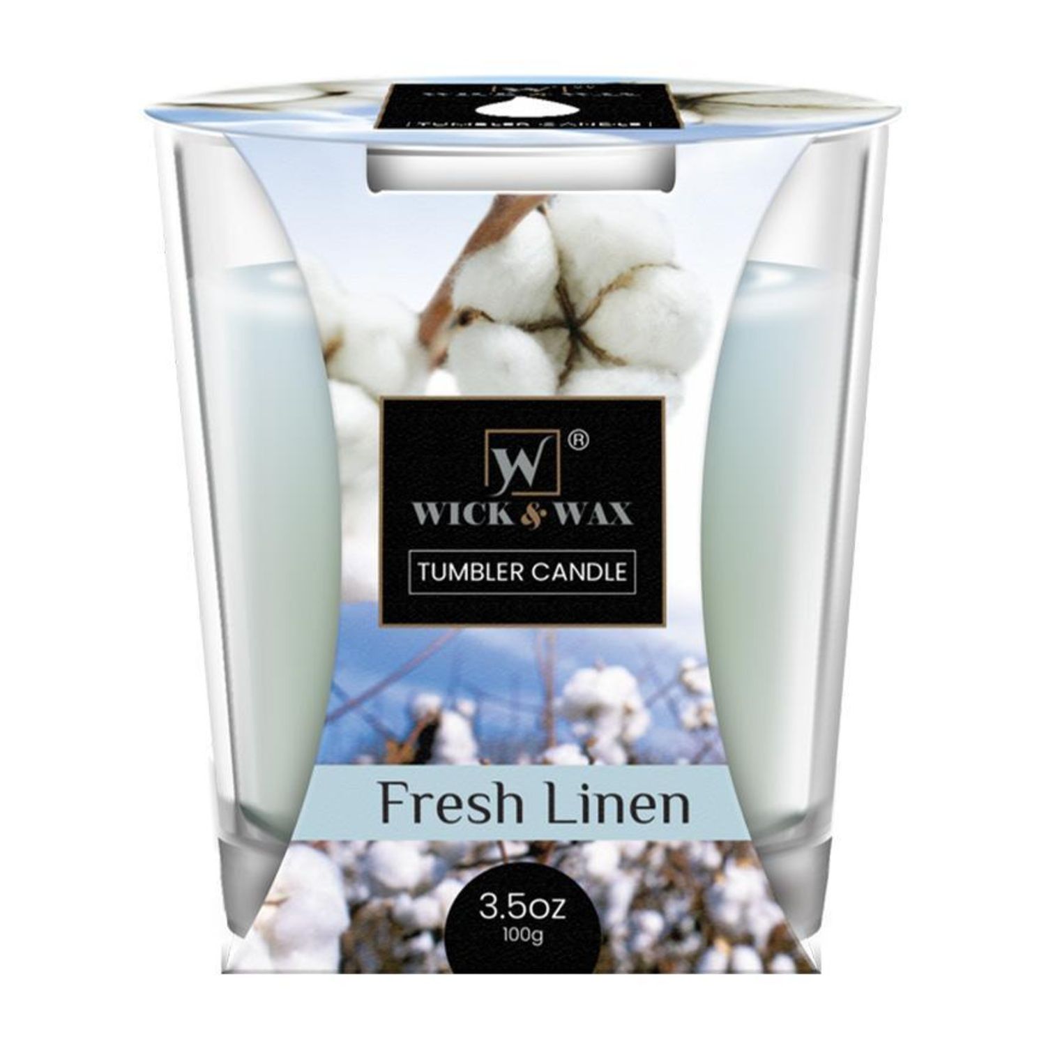 3.5Oz Fresh Linen Tumbler Candle {86068} (12/cs)