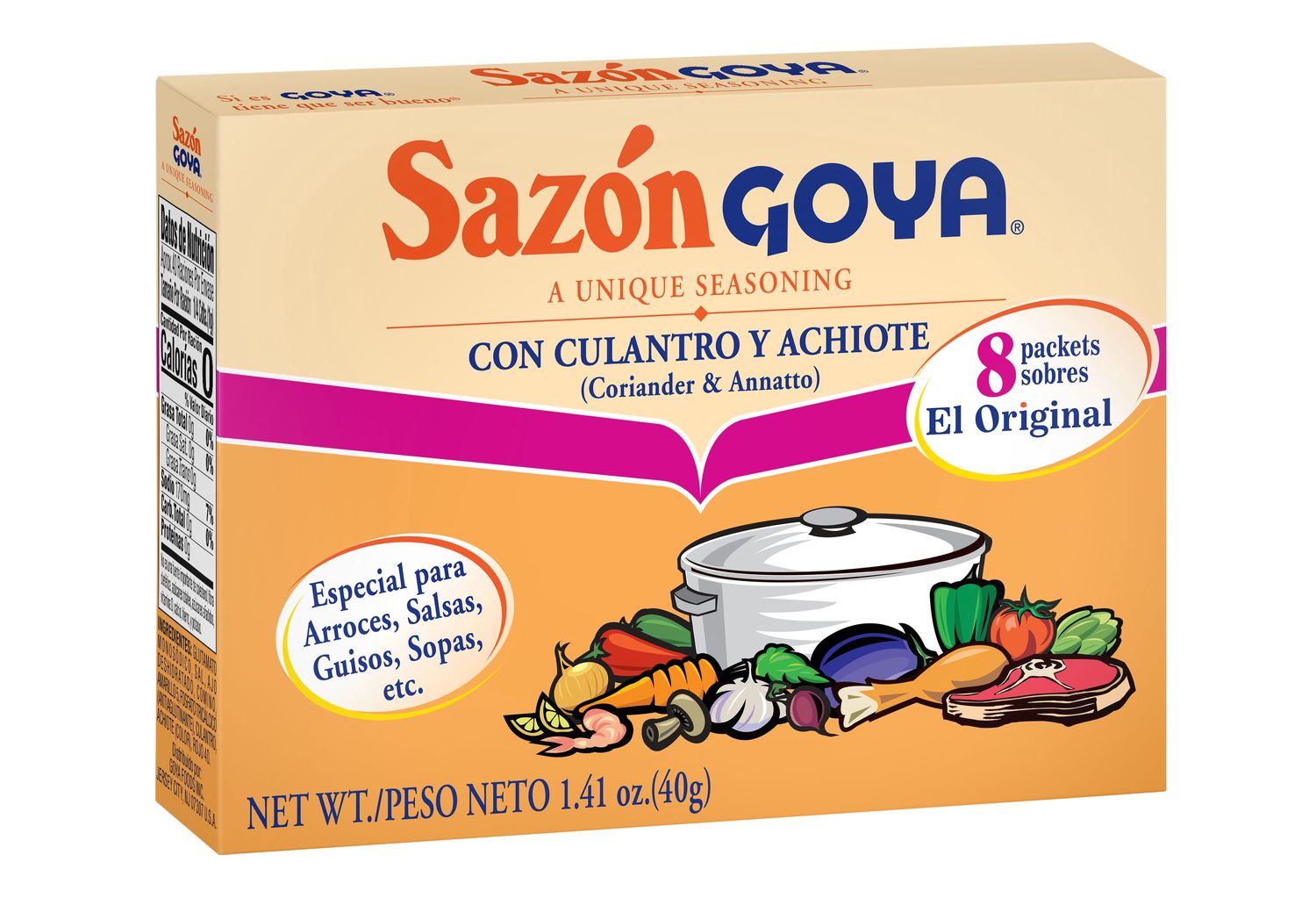 1.41oz Sazón Culantro Achiote 8 Pack (36/cs)