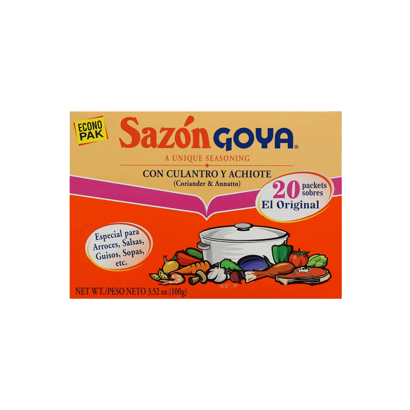 3.52 oz Sazón Culantro Achiote (18/cs)