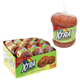 4pk Xtra Copper Scrubbing Pad (24/cs)