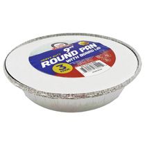 9" 3pk Aluminum Container W/ Board Lid (48/cs)