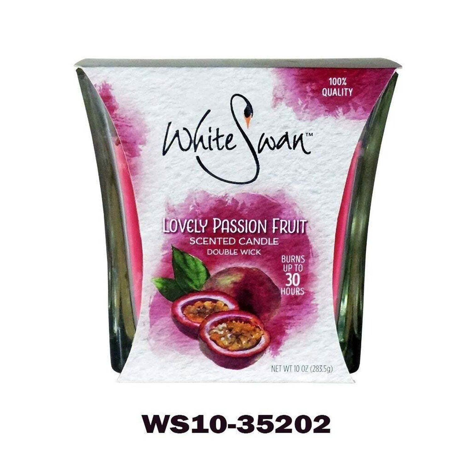 10 Oz White Swan/ Scented Candle/ Lovely Passion Fruit (6/cs)