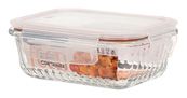 12.5oz Rectangle Ribbed Glass Container (24/cs)