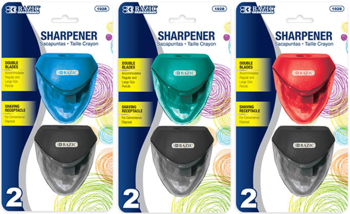 Kara Dual Hole Sharpener w/ Triangle Receptacle 2/Pack (24/cs)