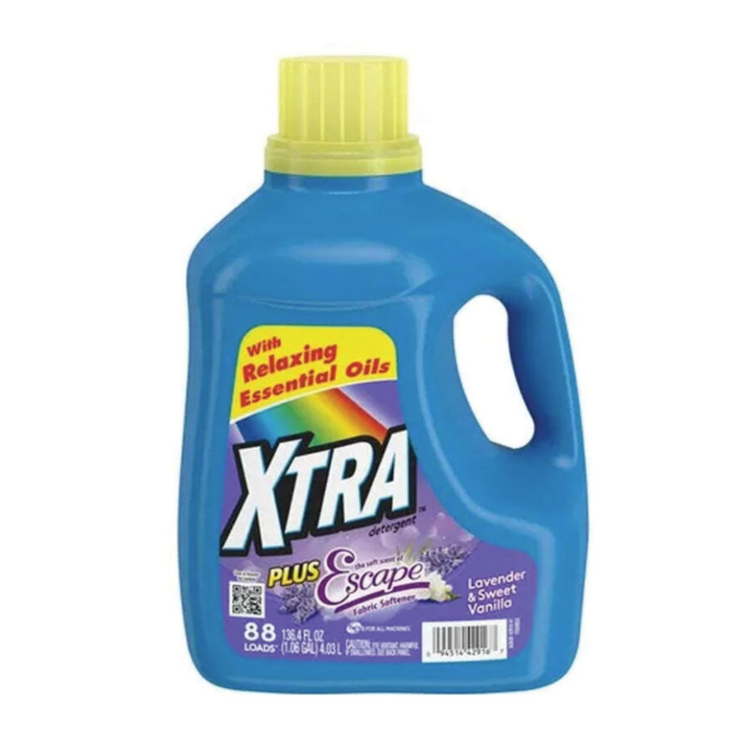 136.4oz Xtra Laundry Liquid Detergent-Lavender &amp; Vanilla (4/cs)