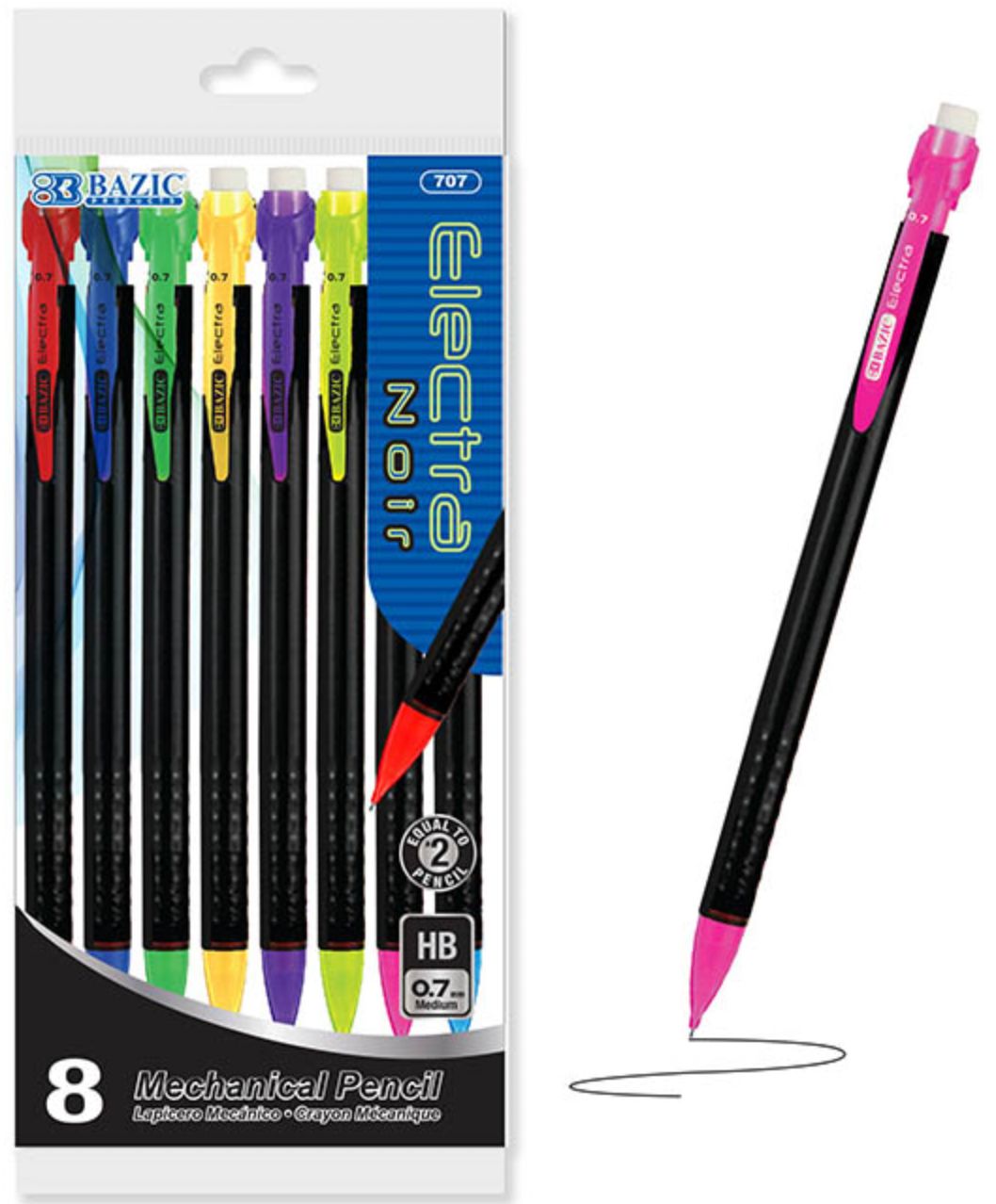 Electra Noir 0.7 mm Mechanical Pencil 8/Pack (24/cs)