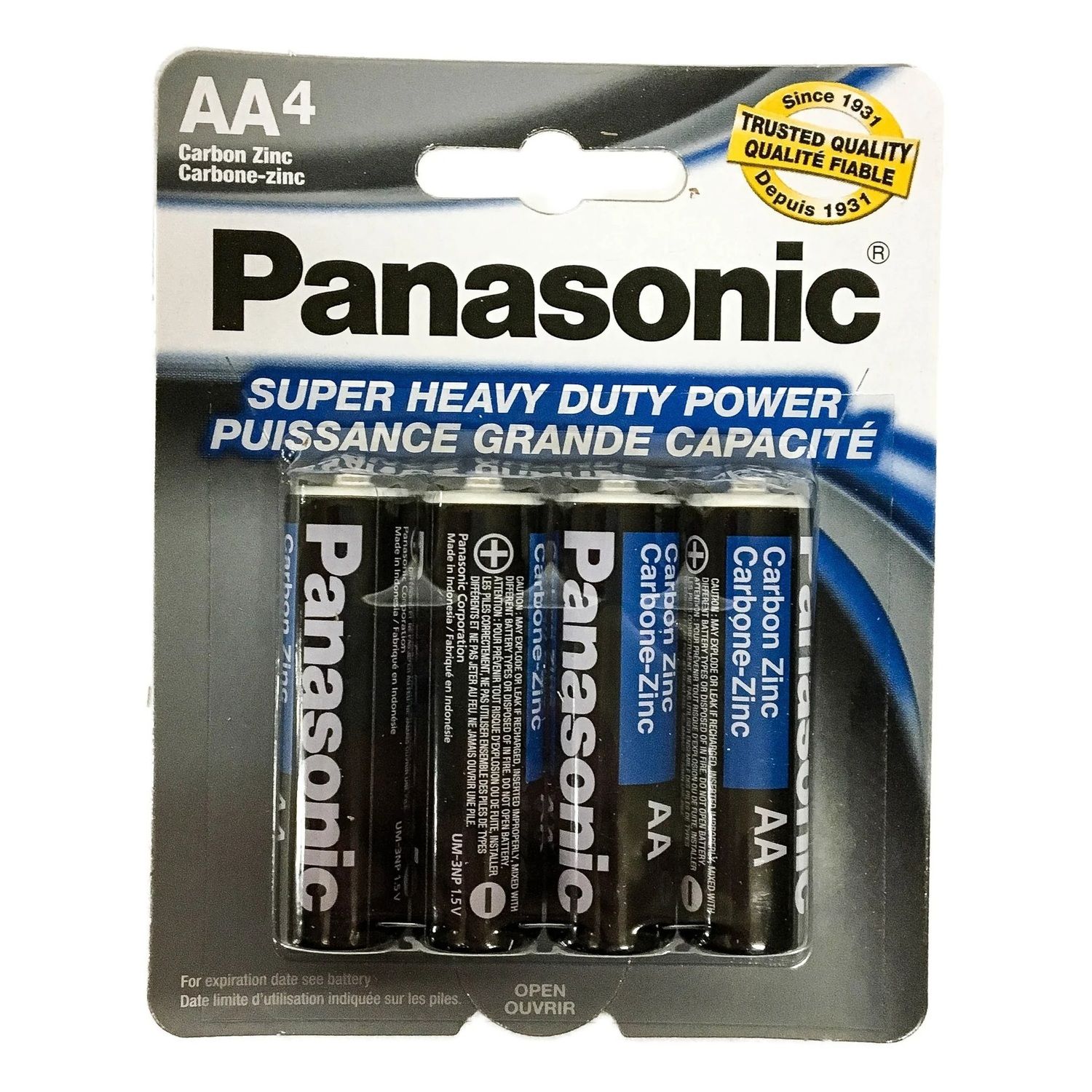 4 Pack AA Panasonic Batteries (12/cs)