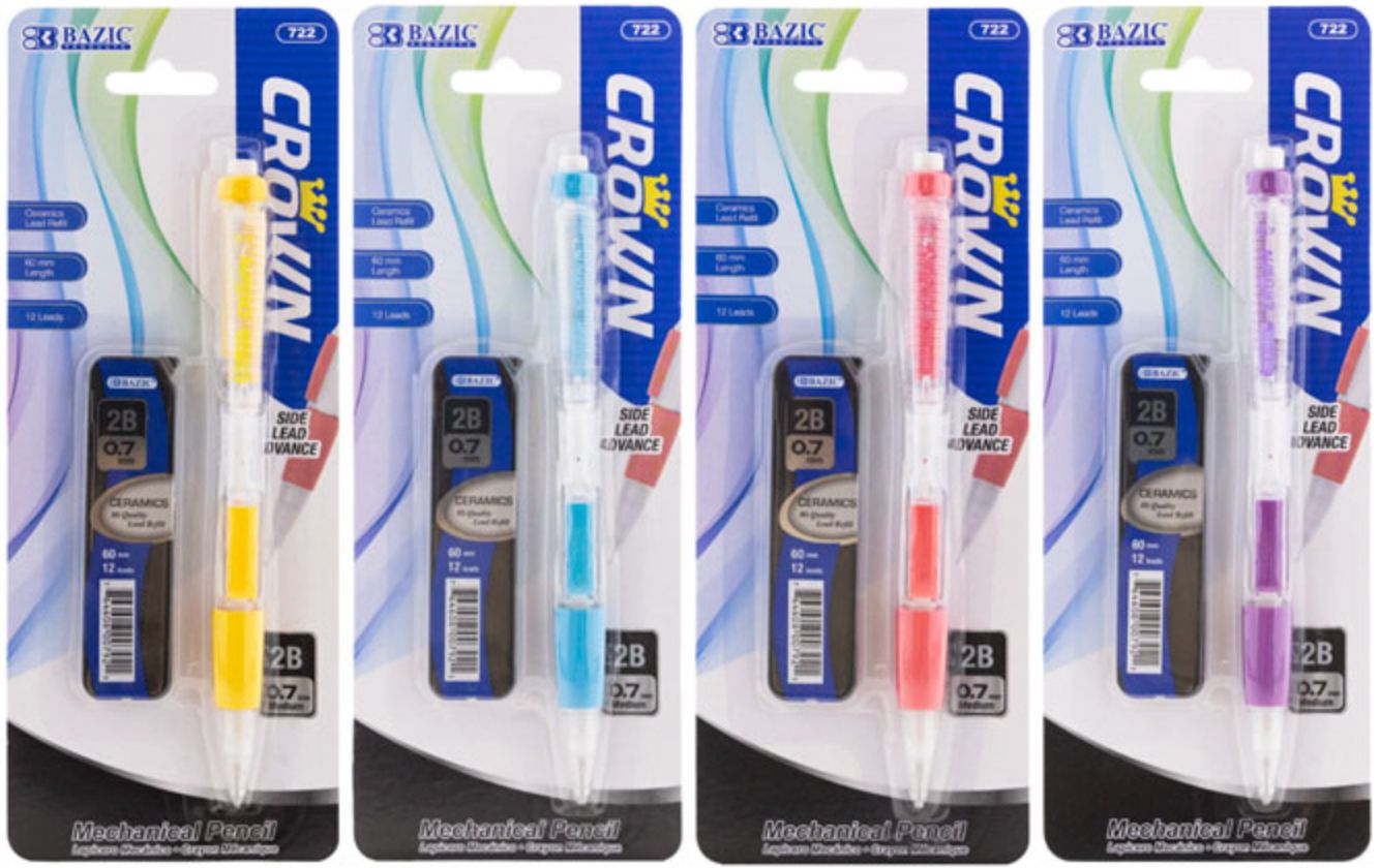 Crown 0.7 mm Mechanical Pencil w/ Ceramics High-Quality Lead (24/cs)