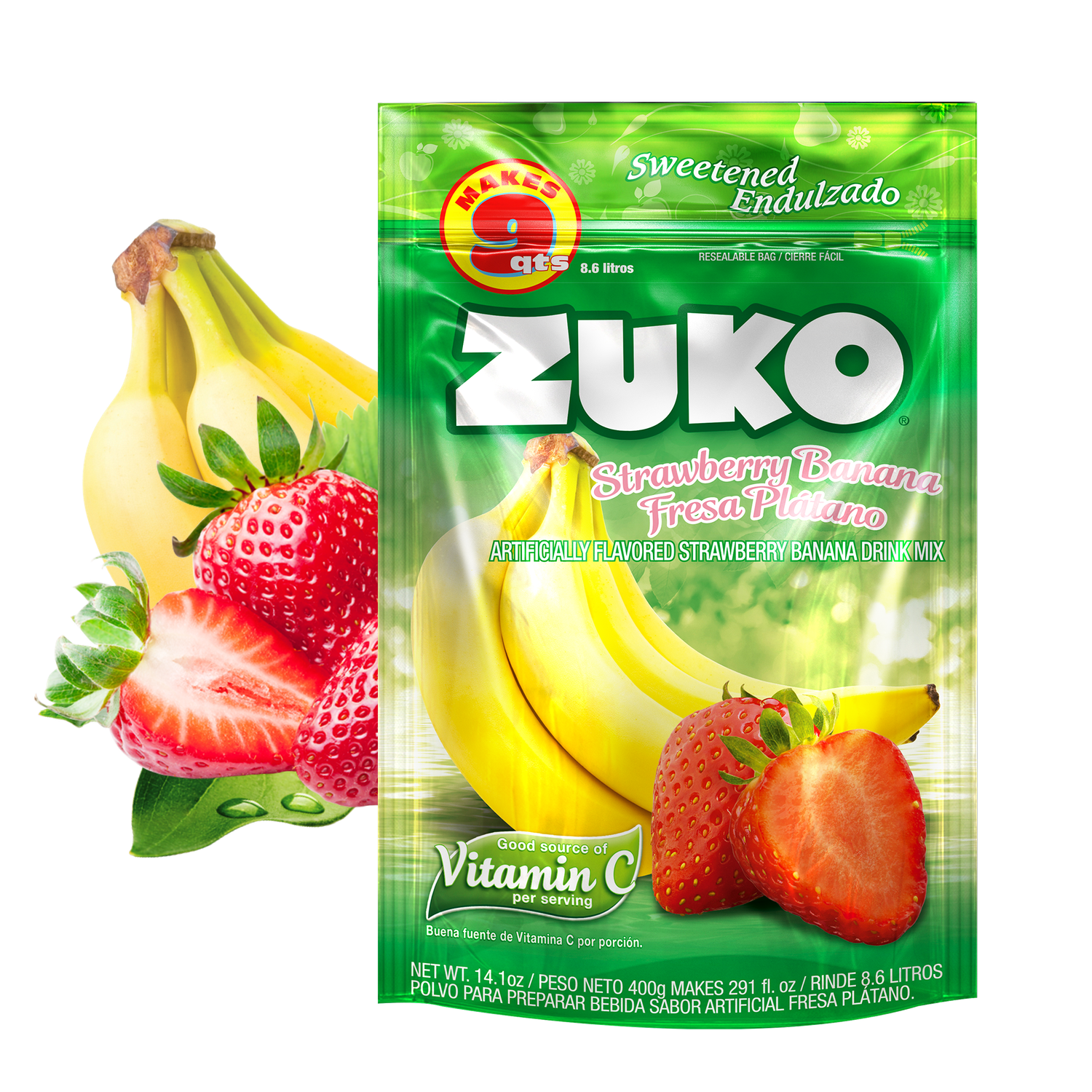 Zuko Strawberry Banana Family Pack 14.1oz (12/cs)