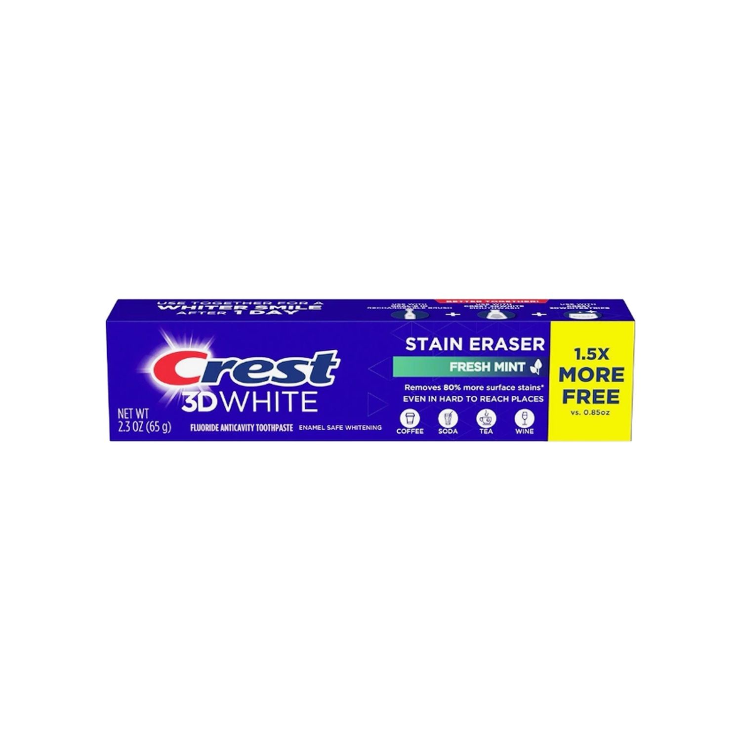 2.3oz Crest 3D White TP- Stain Erase (30/cs)